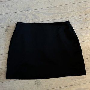 Danielle Guizio Satin Black Mini Skirt